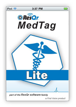 ResQr MedTag load screen